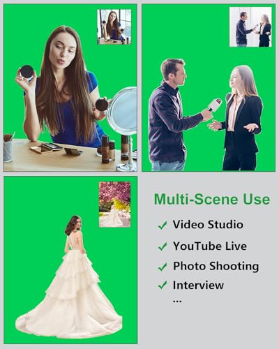 Green Screen Background for Photography, PULUZ Green Screen Sheet 3.3ft×6.6ft Background Kit Cloth Fabric Curtain with 4 Clamps Backdrop for Video Recording, Photoshoot and YouTube