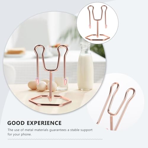 PRETYZOOM Desk Phone Stand Cell Phone Stand for Desk Desktop Holder for Office Stable Support for Video Watching Reading Video Conferencing Hands-Free Use 4.05 X 3.14 X 2.87 in