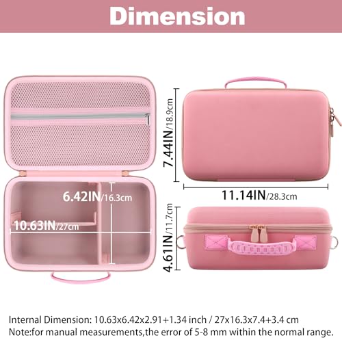 khanka Camera Case for Canon EOS Rebel R6 V/T7/T100/T6/R50/R100/R5/R7/R8/R6 Mark II/SL3 DSLR Camera,Travel Protective Carrying Case for Canon EOS Rebel Camera and 18-55mm/18-45mm Lens(Pink Case Only) - color: Pink