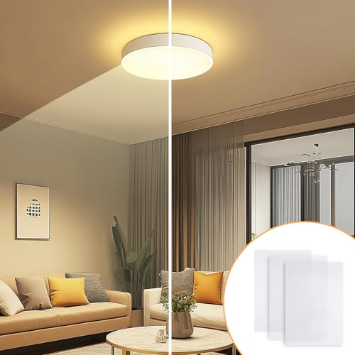 3 Pack Light Diffuser Sheet Adhesive Sticker Soften Light Diffuser Film LED Dimming Film Thick 8.2x11.8inches