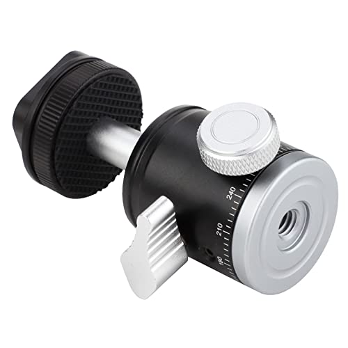 Adapter Panoramic Ballhead 360°,Mini Camera Tripod Ball Head, with Cold Shoe Mount with 1/4" Screw for DSLR Cameras Cell Phone Tripods Monopods Camcorder Light Stand Speedlight Quick Release