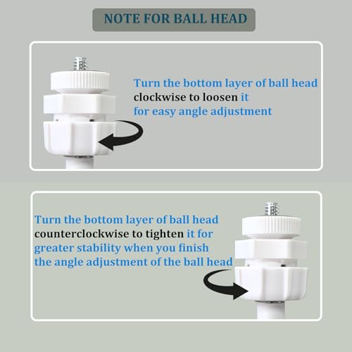 Baby Monitor Mount Holder Compatible with Nanit Pro Smart Baby Monitor & Flex Stand, Momcozy BM01/BM03/BM04 and Other Cameras with 1/4" Threaded Hole, 16 inches Flexible Clip Clamp Mount - color: Ivory