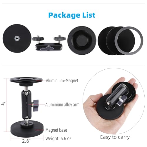 Gym Magnetic Phone Holder for MagSafe, Dual Magnetic Phone Mount for Gym Attach to Metal Surface, Compatible with iPhone 16 15 14 13 Pro Max MagSafe Case, 360° Adjustable, Perfect for Recording Video
