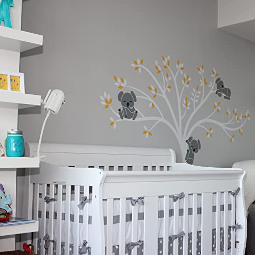 iTODOS Flexible Baby Monitor Clip Camera Mount Compatible with Infant Optics DXR-8 and DXR-8 Pro Baby Monitor, Flexible Long Gooseneck Arm,for Crib Wherever You Like Without Tools