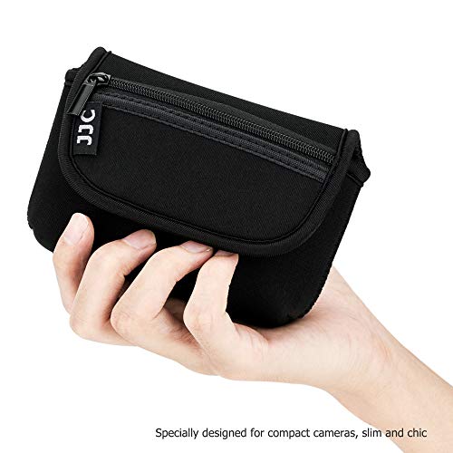 JJC Compact Camera Case Pouch for Sony RX100 VII Kodak Pixpro FZ45, Black | for Sony RX100 VI VA IV DSC-W830 Kodak Ektar H35N Canon SX620 SX610 SX720 ELPH 190 ELPH 180 & More Cameras, Neoprene Material - color: Black