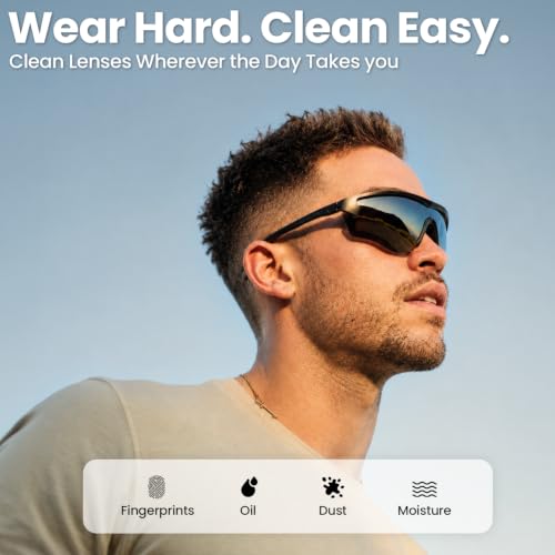 EVEO Glasses Cleaner Spray - Eyeglass Cleaner (No Streaks)| x2 Eye Glass Cleaners Spray + x2 Lens Cleaner Microfiber Cleaning Cloth, Glasses Cleaning Kit Eye Glasses Cleaner Spray & Cloth - 4oz(2ozx2) - size: 2 Fl Oz (Pack of 2)