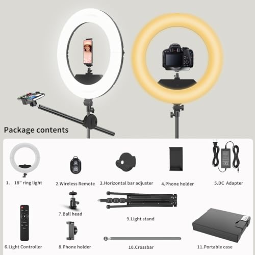55W18 45cm Ring Light Kit (Black) - size: 18 in ring light kit