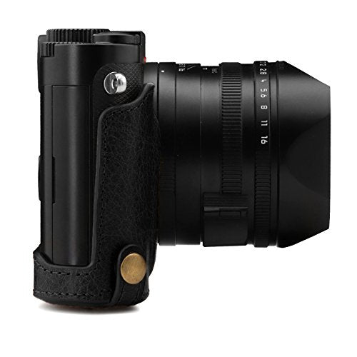 Mega Gear MG1402 Leica Q-P, Q (Typ 116) Ever Ready Genuine Leather Camera Case and Strap, with Battery Access, Black - color: Black