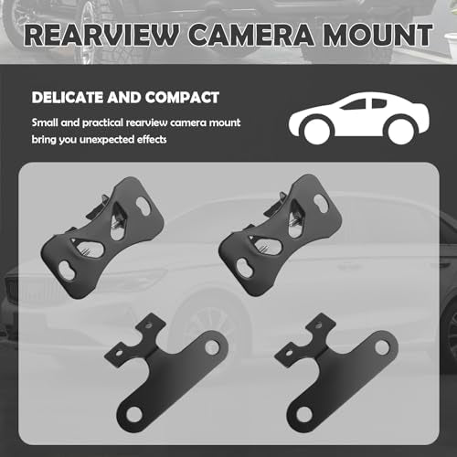 4 Sets Car Backup Camera Mount Kit with Screws,90° Adjustable Rear Camera Mount for 13mm Screw Mounting Holes,2 Types Rear Dash Cam Mounts Fit for Reverse Cameras/Rearview Cameras