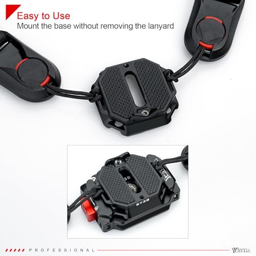 Camera Quick Release Plate,Auto-Lock 38mm Quick Release System,Camera Tripod Quick Release Mount Multi-Functional Base,Use for Tripod, Monopod,Slider Etc Quick Release Adapter,SY38 V3801