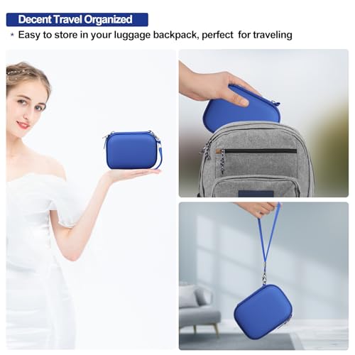Elonbo Carrying Case for Canon PowerShot ELPH 360 HS A/ 360 HS/ 360/ IXY 650 Digital Camera, Canon PowerShot ELPH 330/190/160/115/130/110 Camera Hard Travel Bag, Mesh Pocket fits Battery Cable, Blue - color: Blue