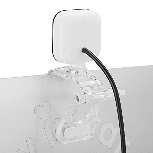480P Computer Camera - PC Webcam with Transparent Clip - Built in Microphone - for Laptops and Desktop - for Video Calling, Conferencing, Gaming(White)