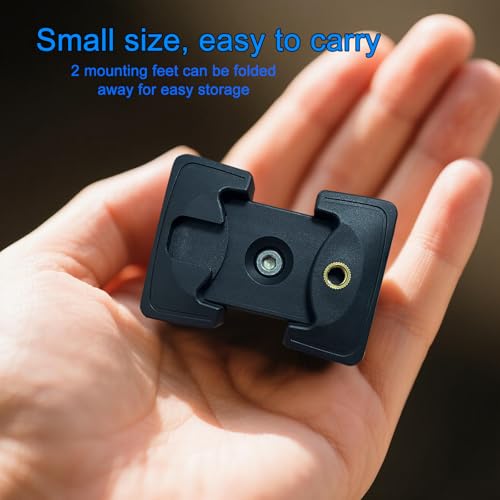 Suptig Adjustable Power Bank Holder with 2 Cold Shoe Mount for Camera Rig, Phone Mount.