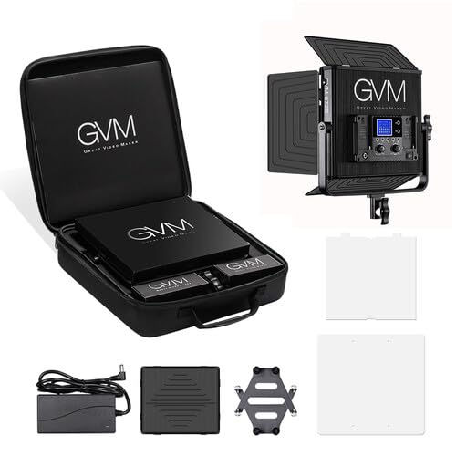 GVM LED Video Light Panel, 40W Bi-Color Photography Lighting with 22000 Lux/0.5m, CRI 97+, 3200K-5600K 672 LED Beads, Continuous Lighting for YouTube TikTok Streaming Portrait Studio Filming