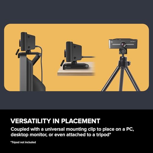 Creative Live! Cam 4K UHD USB Webcam with Backlight Compensation, Up to 60 FPS, 95° Wide-Angle Lens, Privacy Lens, Built-in Mics, Plug & Play for PC and Mac