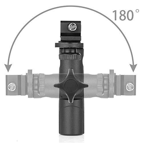 ChromLives Dual Flash Bracket Hot Shoe Speedlight Stand Umbrella Holder Light Stand Bracket Mount 1/4'' to 3/8'' Compatible with Studio Video DSLR Camera Canon Nikon Yongnuo - color: Black