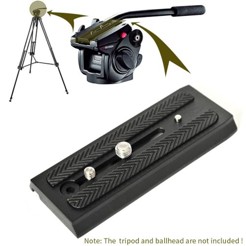 501PL 120MM Long Quick Release Plate For Manfrotto 501PL, 503, 701HDV- RC5 System Replacement (#3433PL)- Compatible with 501/503/577/701 NG Tripod Heads, With 1/4"-20 & 3/8"-16 D-Ring Screw - color: Long Version (120mm)