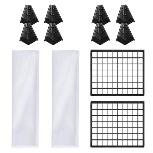 GVM 2 Packs Foldable Softbox Diffuser with Grid Beehive for GVM 1000D Series Video Light, Suitable for Studio Lighting, Portrait Photography, Led Panel, Gaming, Filming