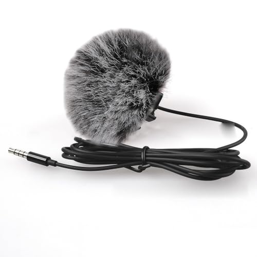 4 Pcs Black Microphone Windscreens Foam Mic Covers Furry Headset Covers Lapel Mic Sponge Covers Small Size Microphone Covers for Noise Reduction
