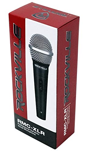 Rockville Podcasting Bundle: (4) RMC-XLR Dynamic Handheld Microphones, All-Metal Build with (4) RTMS21 Tripod Stands, Pop Filters, Shock Mounts, (8) XLR Cables, 8-Items