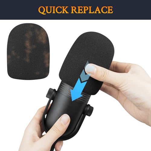 SOULWIT 2Pcs Pop Filter for Razer Seiren V3 Chroma(2024 Gen3) - Black | Do Not Fit Seiren V3 Mini(2024 Gen3) Mircophones