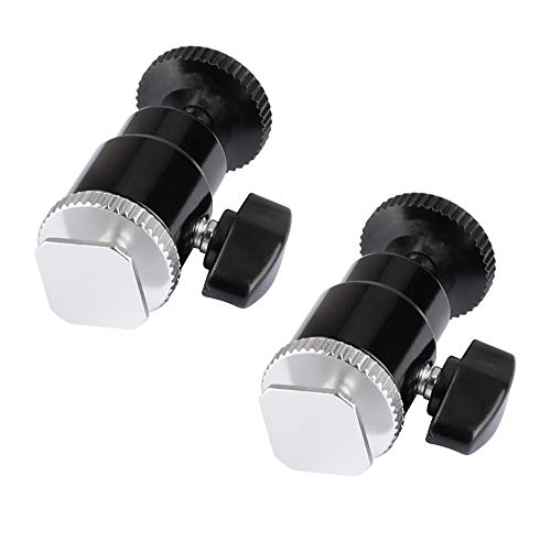 CAMVATE 1/4"-20 Mini Ball Head & Shoe Mount Adapter (2 Pieces) - 1975