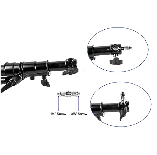 PHOCUS Wall Mount Triangle Boom Arm 51inch /130cm for Ring Light Photography Studio Video Strobe Light, Monolight, Softbox, Reflector, Support Horizontal and Vertical Rotation