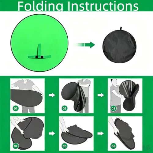 Portable 57 Inch Matte Green Screen with Adjustable Stand, Wrinkle-Proof Chroma Key Backdrop for Live Stream, Zoom Calls, Video Shooting & Gaming