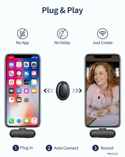 Mini GO 3 Wireless Lapel Microphone for iPhone PC Video Recording | AI Noise Cancellation, Magnetic USB-C Lav Mic for Content Creator, Studio Sound, 35Hour Battery, Charging Case
