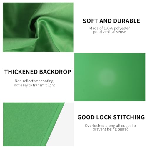 7ftx10ft Movable Green Background Stand with Pulley, for Studio Video Shooting, Keying, Special Effects Production, Stage Background, Portrait Shooting, Live Streaming, Party Setting