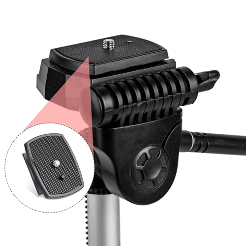2 PCS Universal 43x43mm Quick Release Plate Set for Tripods, Camera Mounting Adapter Parts Replacement with Screws Camera Tripods Ball Head Quick Release Plate Replacement Quick-Release System