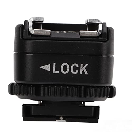 VBESTLIFE Hot Shoe Adapter for A7, A7C, A7R, A7RII, A7MII, A7RIII, A7MIII, A7IV, A7RIV, A7RIVA, A9, A9II, A6400, A6300, A6500 with PC Sync Port, Black Plastic