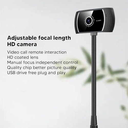 Autofocus 720P Webcam USB Camera with Noise Canceling Microphone for Online Classes Video Conferencing PC Webcam with Noise Reduction