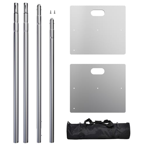 TOCRETOARE Heavy Duty Backdrop Stand, 10x10ft Pipe and Drape Backdrop Stand Kit with Adjustable Telescopic Poles Frame and Metal Base, Background Holder for Parties Wedding Birthday Photography Capacity of up to 22 lbs - size: 10x10FT-without Upgrade Clip