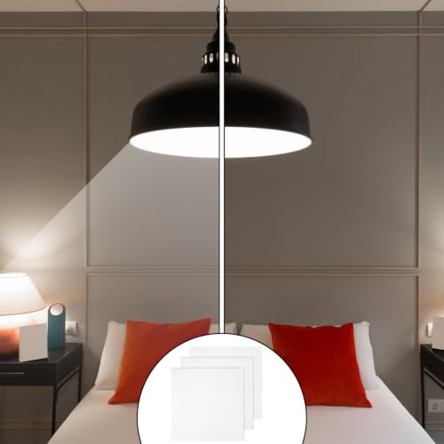 LED Light Diffuser Film 3PCS Adhesive Light Diffuser Board Anti-Glare for Ceiling Lights, Downlight, Spotlight, Panel Lights, 11.8x11.8in