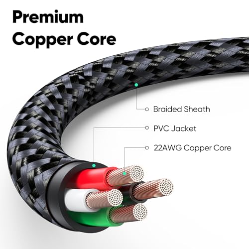 FEMORO Micro USB Cable 20 Ft, Extra Long MicroUSB Braided Charging Cord for PS4 Xbox Controller Old Kindle Android Phone Raspberry Pi 3 and More Micro-USB Devices - size: 20 Feet