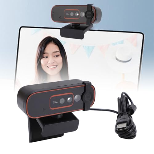 EBTOOLS Full HD 1080P Webcam, 30fps, Auto Focus Facial Recognition Hello, Noise Canceling Microphone, Privacy Cover, USB Plug Play, with Autofocus, for Laptop Desktop PC Zoom
