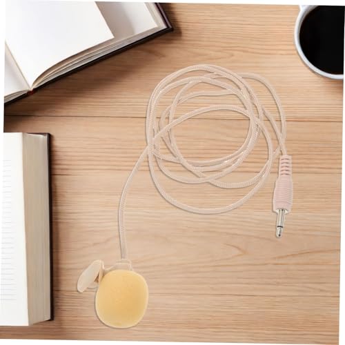 Hemoton Portable Lavalier Microphone Mini Condenser Lapel Mic with Plug for Online Meetings and Interviews Noise Reduction Compatibility for Broadcast and Computer Use