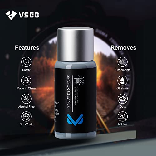 VSGO Full Frame Sensor Cleaning Kit, 12pcs Sensor Swabs & 10ml Sensor Cleaner for Nikon Sony Canon DSLR Camera Clean (VS-S03-12)