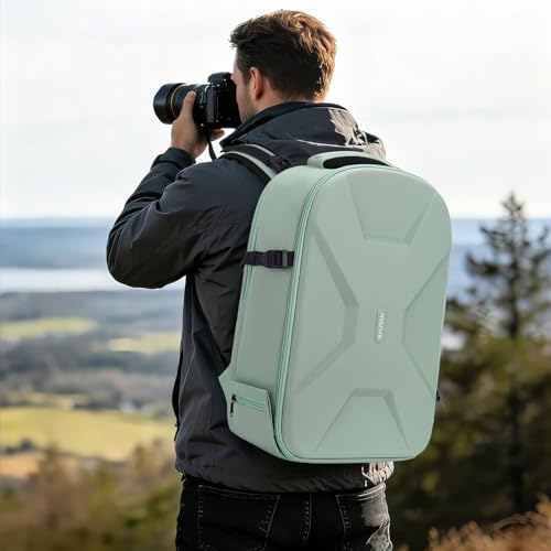 MOSISO Camera Backpack, DSLR/SLR/Mirrorless Photography Backpack, Camera Bag with Tripod Holder&15.6 inch Laptop Compartment&Rain Cover Compatible with Canon/Nikon/Sony/DJI Mavic Drone, Antique Green - color: Antique Green