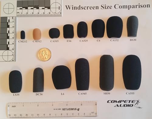 Standard Microphone Windscreens (Microphone Covers) 12-Pack Headset/Lapel (Lavalier) Fitness Leader/Gamer Pack Black