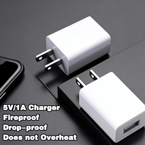 5v 1a Power Adapter 5v/1a USB Charging Block 5W Wall Charger 5 Volt 1000mA Power Supply Brick 5v1a USB Outlet Plug in 5v-1a Head 1a/5v Single USB Port for Kids Electric Toy 5 Volt 1 Amp Charger Whtie - color: 5v1a white