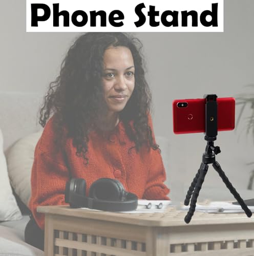 Portable and Flexible Phone Tripod Stand with Wireless Remote, Travle Tripod Compatible with iPhone 17 16 15,Android for Video Recording, Travle, Vlogging Selfie