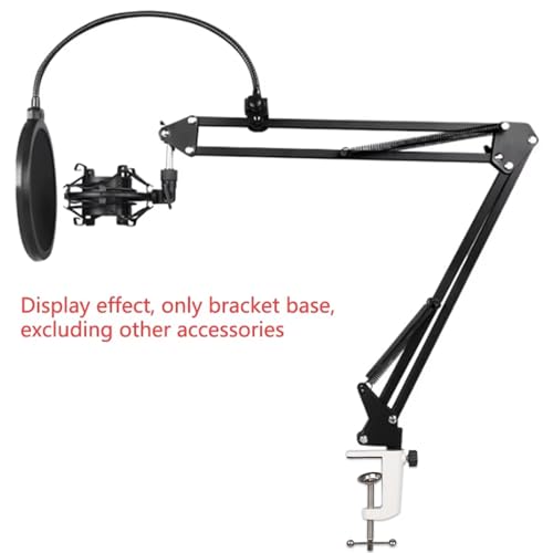 Universal C-Clamp Lamp Holder Desk Mount Clamp Base for Swing Arm Lights, DIY Lighting, Monitors, Workbenches (white) - color: White
