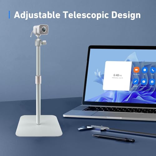 White Webcam Stand for Logitech Brio 500,StreamCam,Lenovo,Elgato Neo Webcams