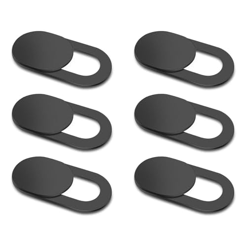 6 Pack Webcam Cover Slide Cover for iPhone iPad MacBook iMac Laptop PC, 0.03 inch Ultra Thin Web Camera Cover Blocker Slider Accessories for Privacy and Security (6 Pack)