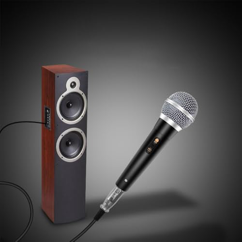 Handheld Wired Microphone – Dynamic Vocal Mic with 3m Cable and ON/Off Switch, Perfect for Speakers, Karaoke, Home Live Streaming, and Meetings