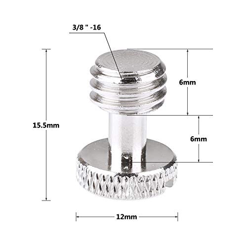 CAMVATE 3/8"-16 Slotted Screw for Camera Quick Release Plate (2 Pieces)