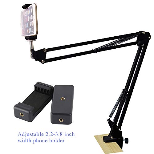Webcam Stand Phone Holder Suspension Scissor Arm Camera Tripod Mount for Cellphones, Logitech Webcam C920 C930 C922 C615 and Other Devices with 1/4" Threaded - color: Scissor Arm Webcam Phone Stand