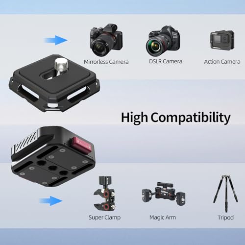 Nitze Quick Release Plate, Tripod Quick Release Mount, with Arca-Type Plate, Anti-Off Lock, Max Payload 10 kg / 22 lb - N51-A1